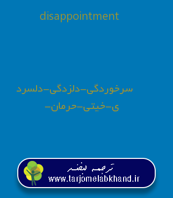 disappointment به فارسی